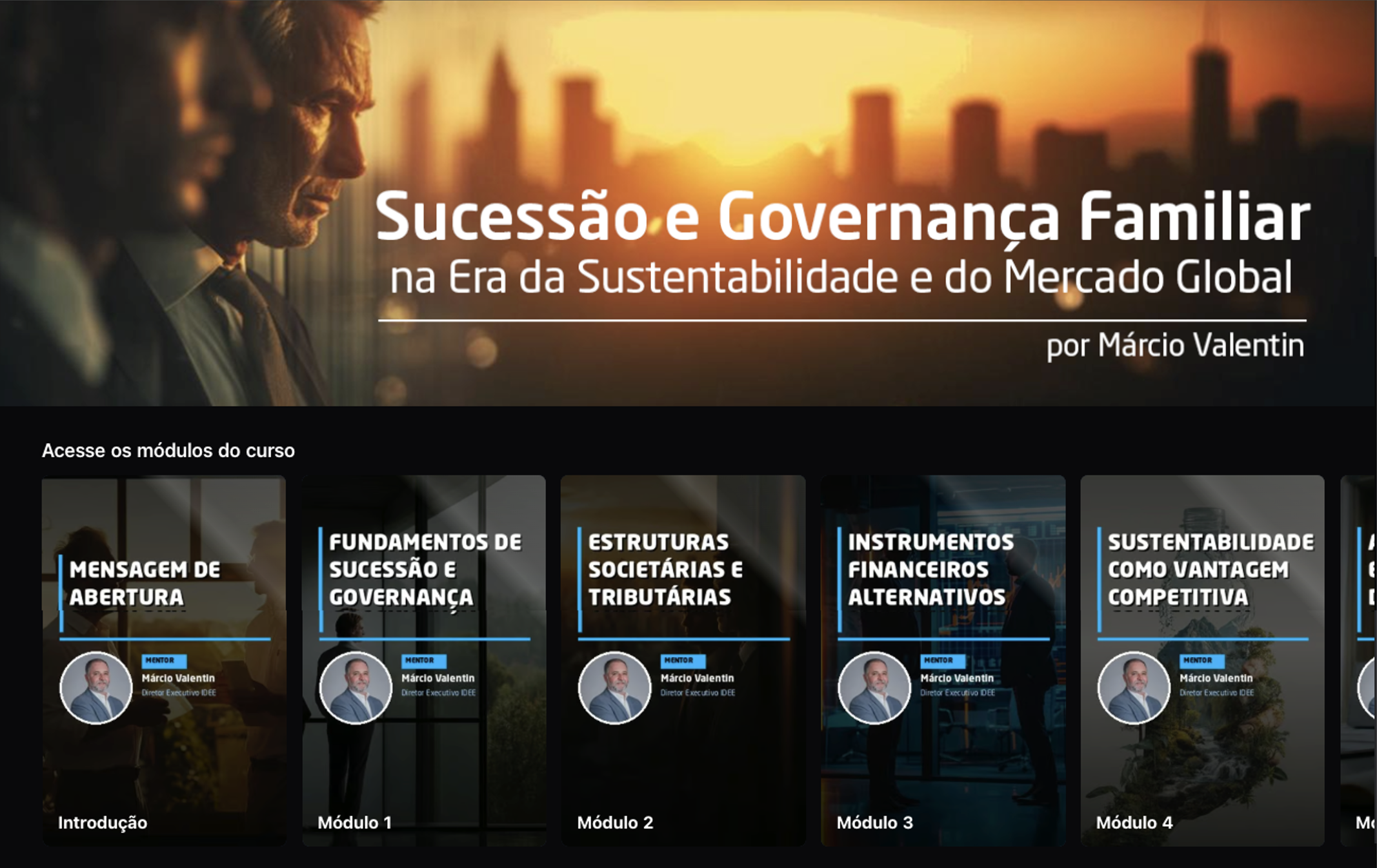 Plataforma IDEE Academy, simples e intuitiva
